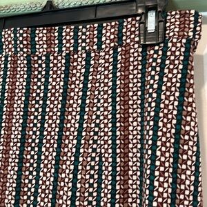 Vintage Rosanna boutique women’s large all over geometric print brown green